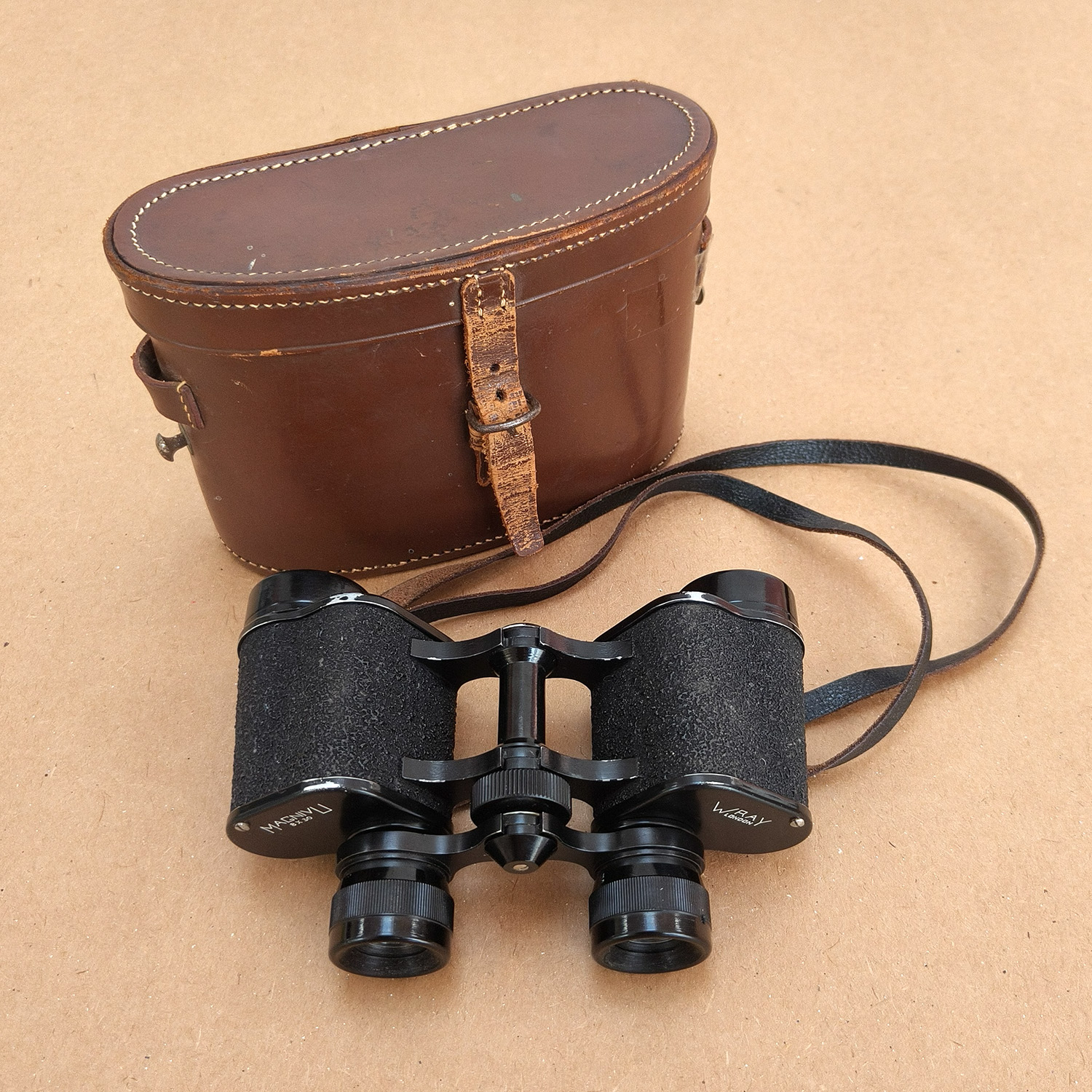 Vintage Wray London Magnivu 8x30 Binoculars