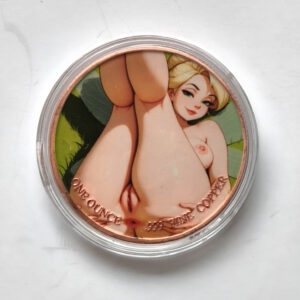 40mm Novelty Fantasy Fairy Copper Coin Token 1oz .999 Fine Copper Adult Art