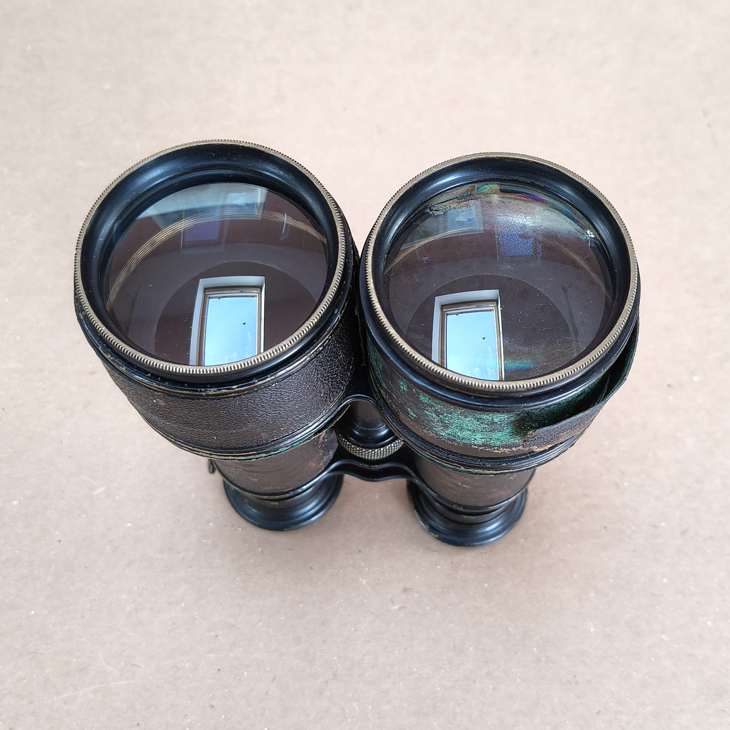 Antique c1900 Theatre Field Marine Triple Optic Binoculars