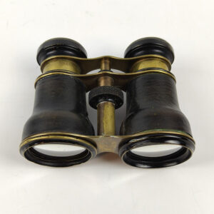 Antique Brass & Leather 40mm Lens Field Glasses Binoculars