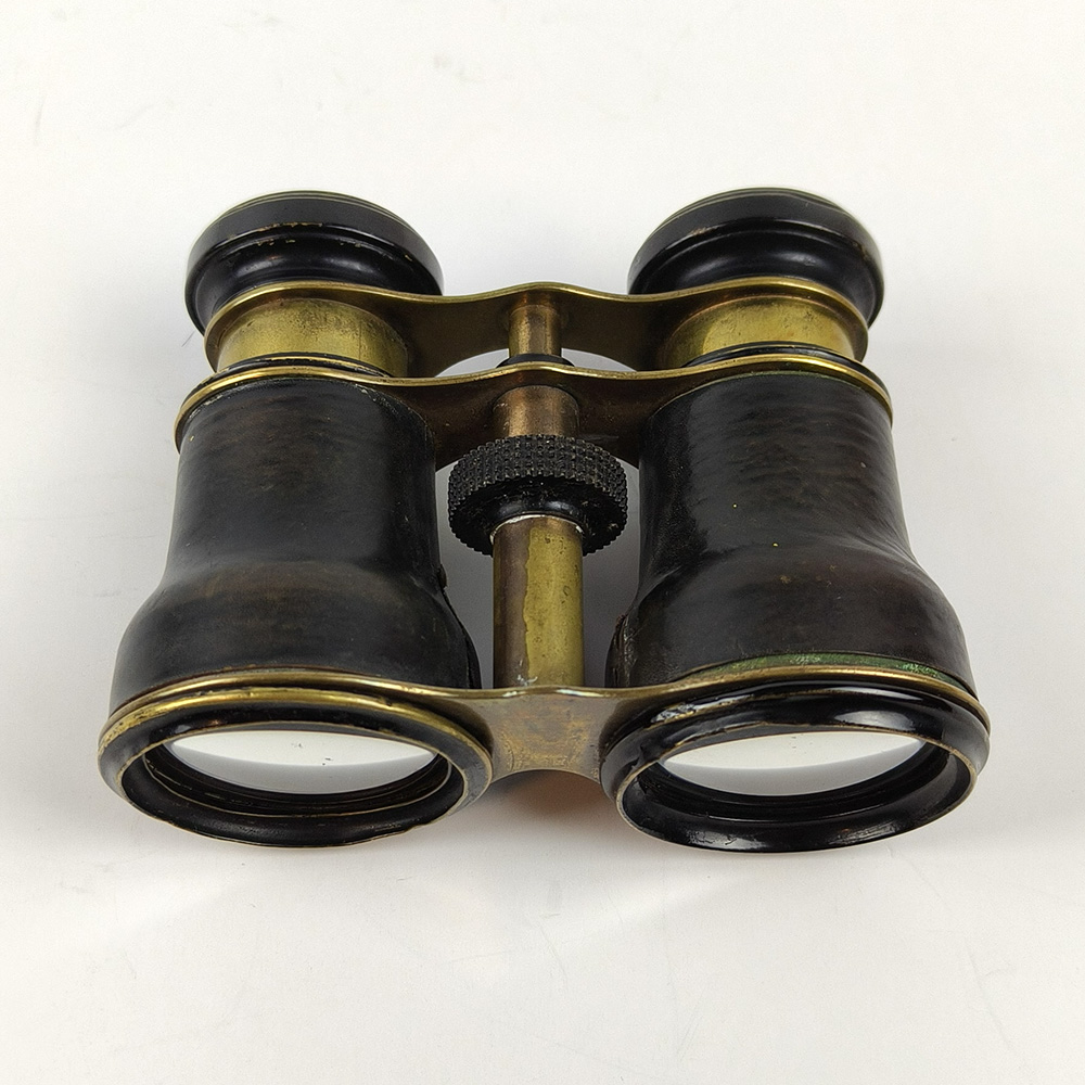 Antique Brass & Leather 40mm Lens Field Glasses Binoculars