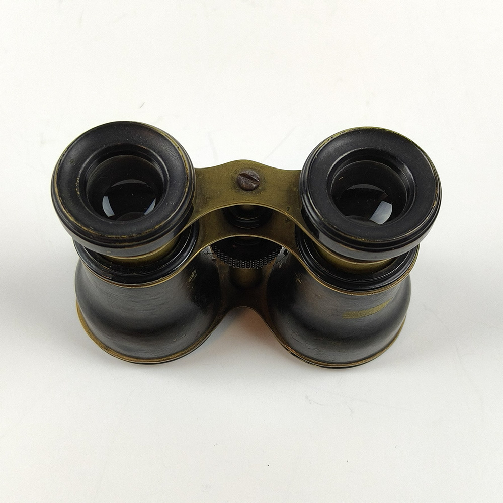 Antique Brass & Leather 40mm Lens Field Glasses Binoculars