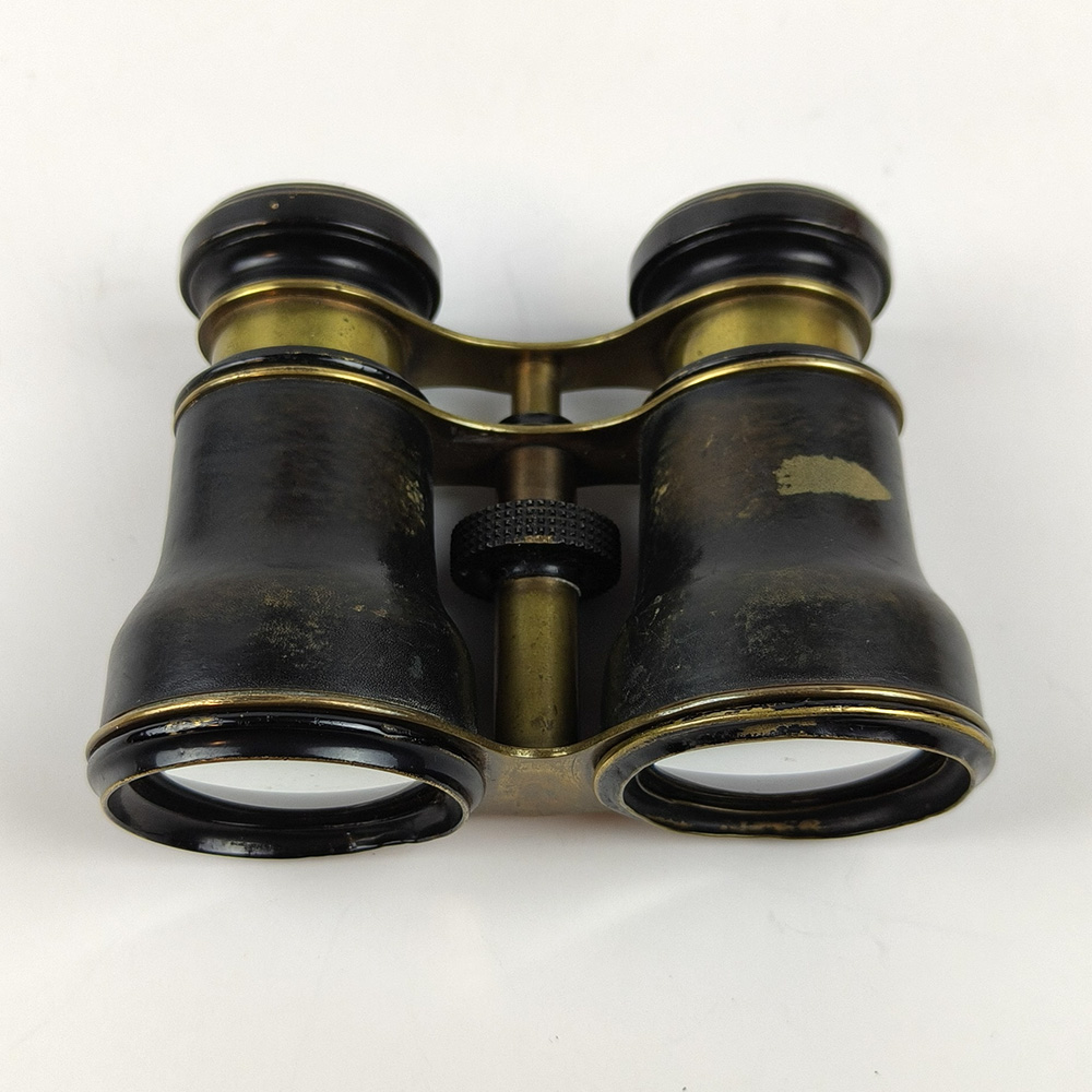 Antique Brass & Leather 40mm Lens Field Glasses Binoculars