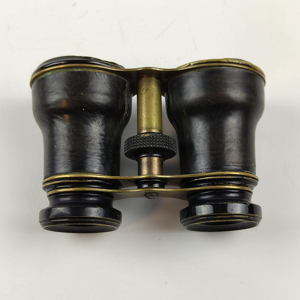 Antique Brass & Leather 40mm Lens Field Glasses Binoculars